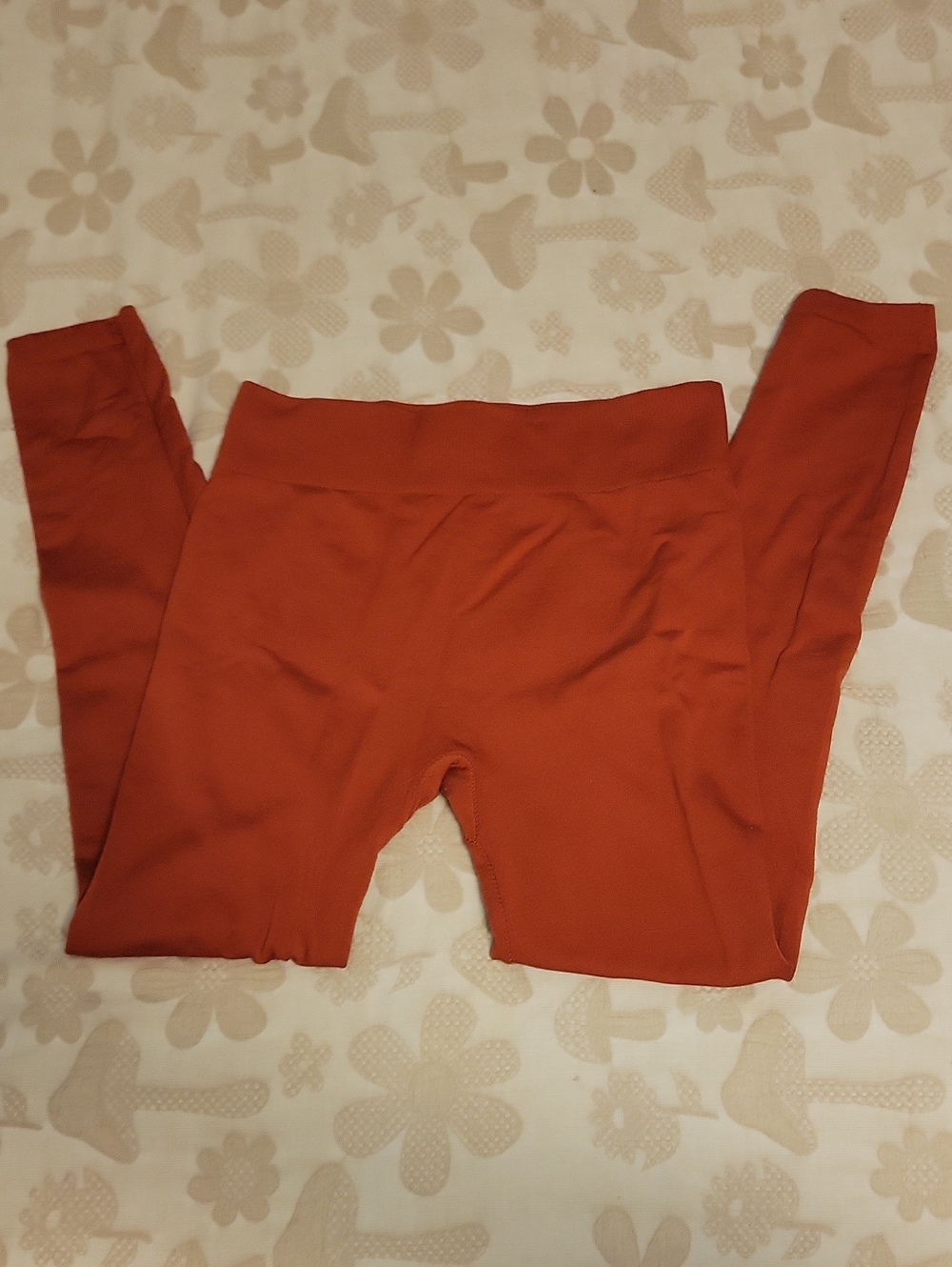 Yelete Girls Rust Orange Stretch Leggings